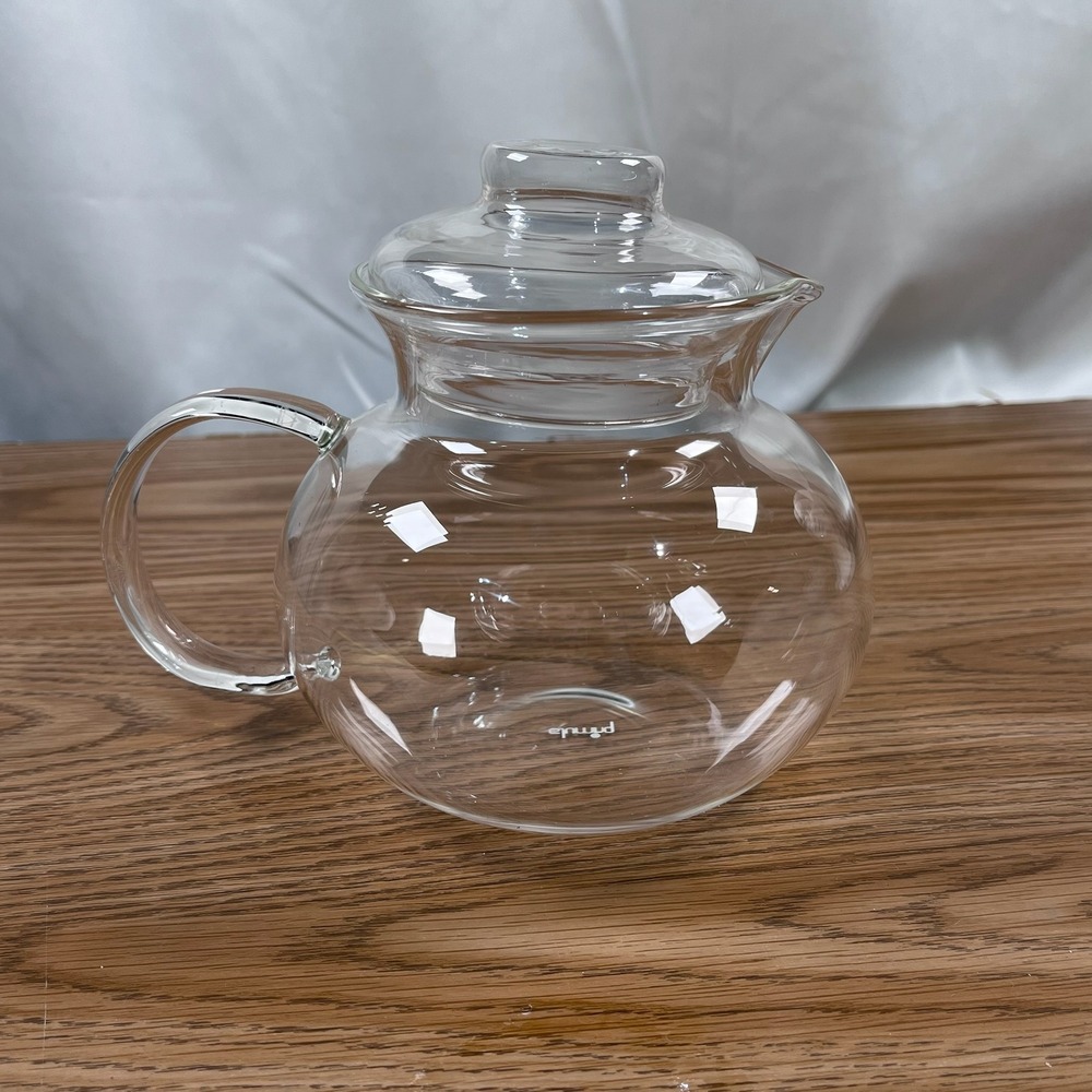 Primula Glass Teapot with Lid and Small Pitcher